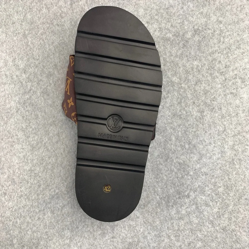 Louis Vuitton Pool Pillow Sandal Women 42 Brown Kusama Monogram Slides - Picture 12 of 16